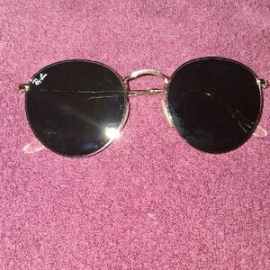 Ray-Ban Gold Frame Black Lens Sunglasses